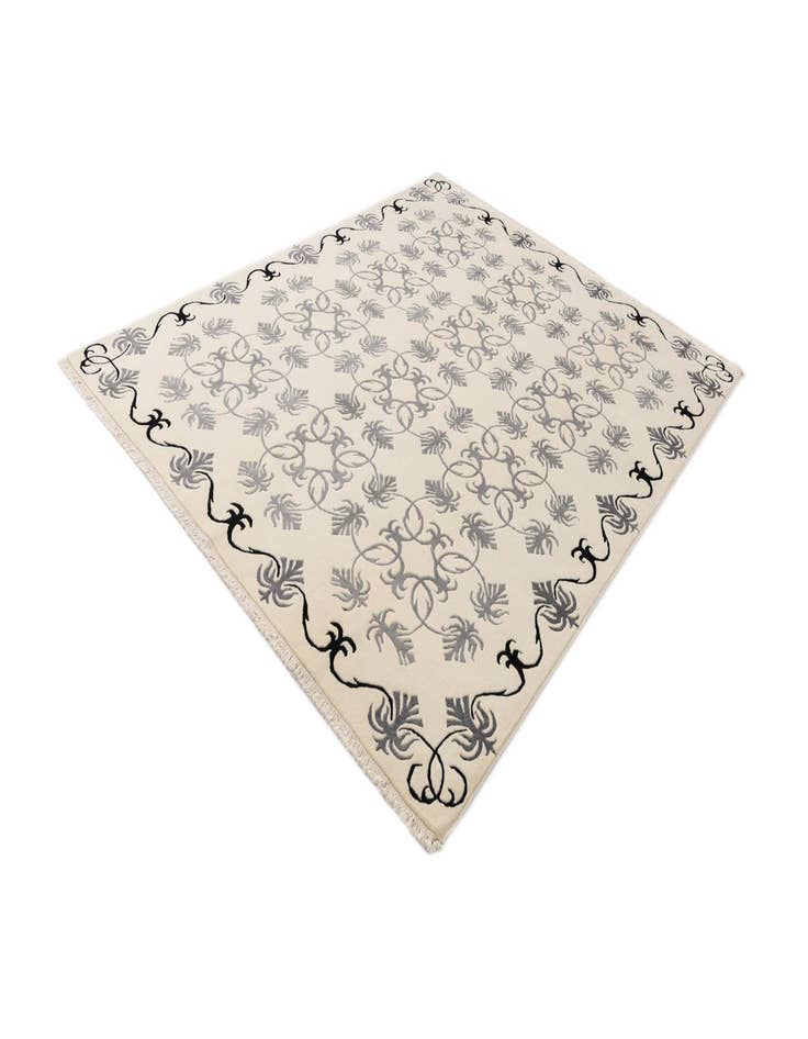 Detail image of  7' 10 x 9' 10  Hand Knotted Darya Wool Rug