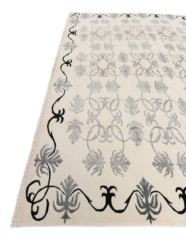 Detail image of  7' 11 x 10'  Hand Knotted Darya Wool Rug