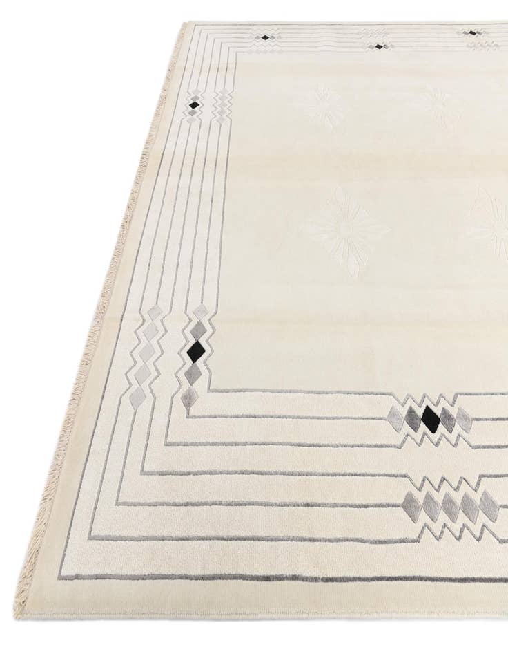 Detail image of  7' 10 x 9' 11  Hand Knotted Darya Wool Rug