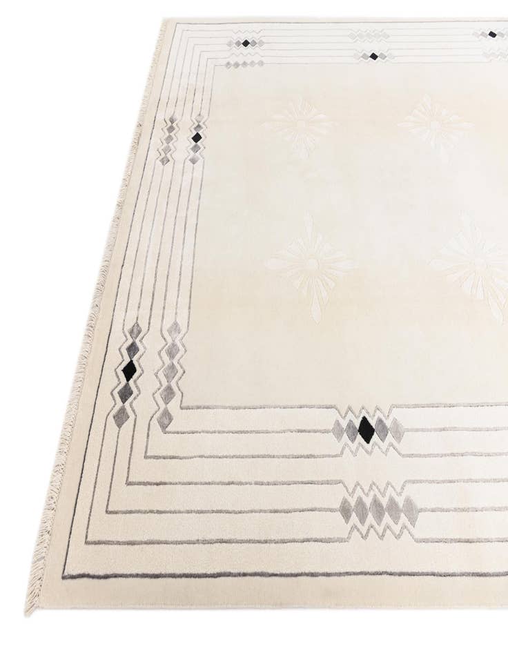 Detail image of  6' 9 x 9' 10  Hand Knotted Darya Wool Rug