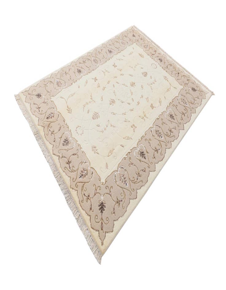 Detail image of  5' 9 x 8' 2  Hand Knotted Darya Wool Rug