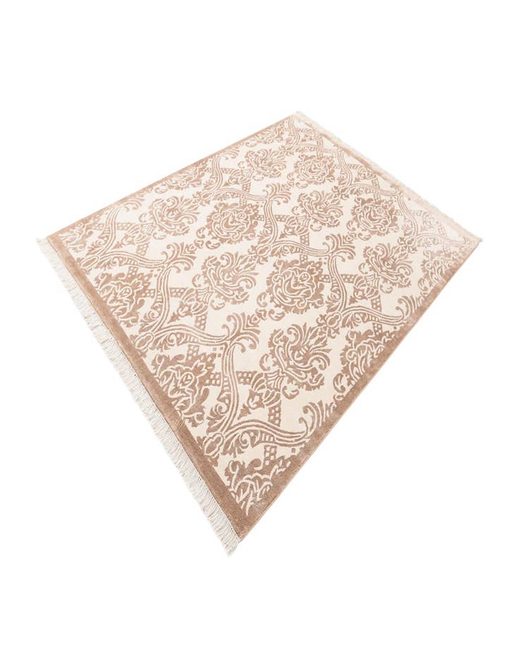 Detail image of  5' 9 x 8'  Hand Knotted Darya Wool Rug