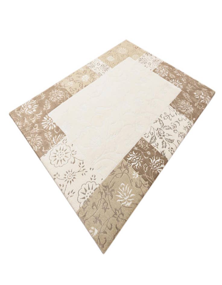 Detail image of  5' 9 x 8'  Hand Knotted Darya Wool Rug