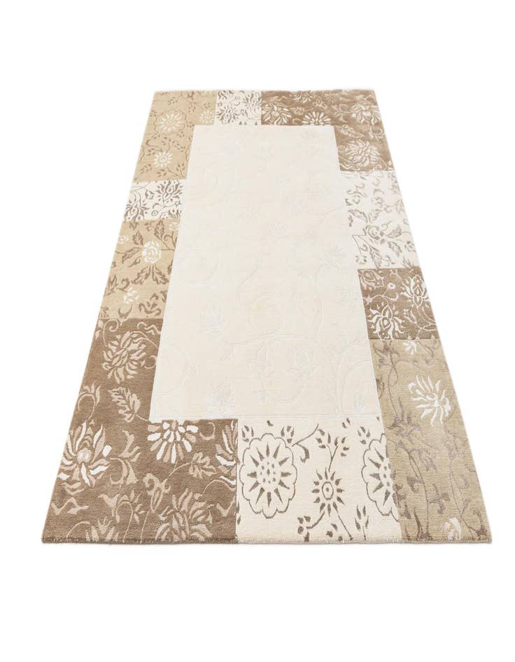 Detail image of  5' 9 x 8'  Hand Knotted Darya Wool Rug