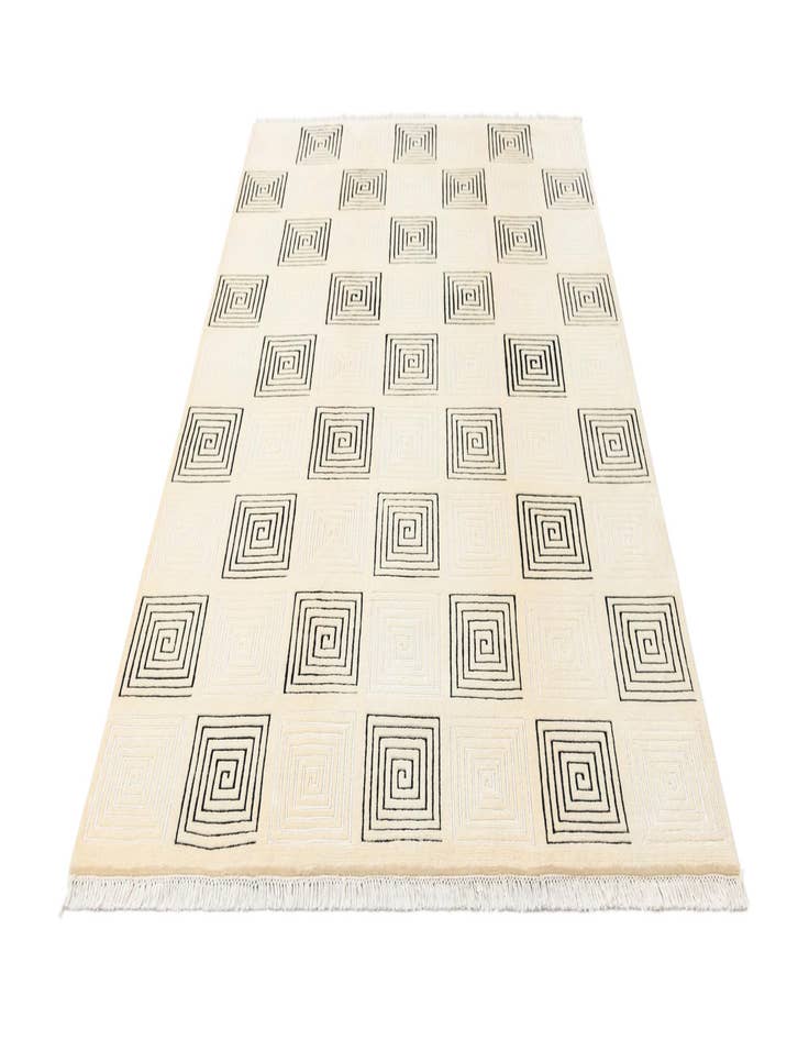 Detail image of  5' 7 x 8'  Hand Knotted Darya Wool Rug