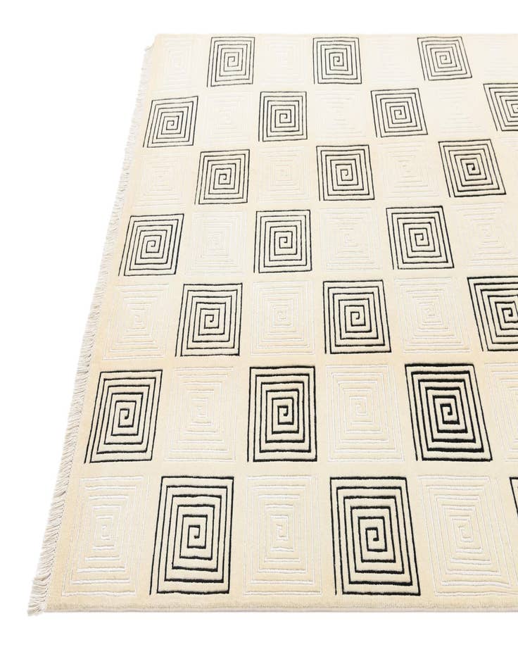 Detail image of  5' 7 x 8'  Hand Knotted Darya Wool Rug