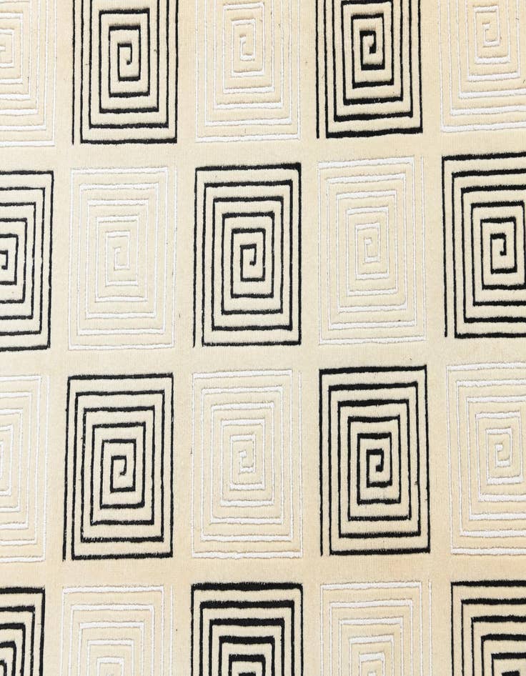 Detail image of  5' 7 x 8'  Hand Knotted Darya Wool Rug