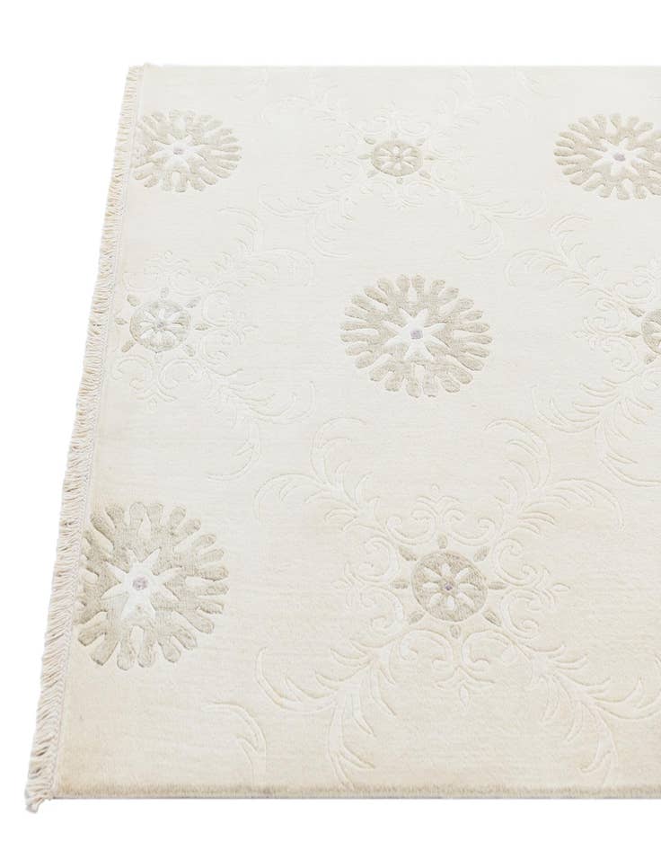 Detail image of  5' 7 x 8'  Hand Knotted Darya Wool Rug