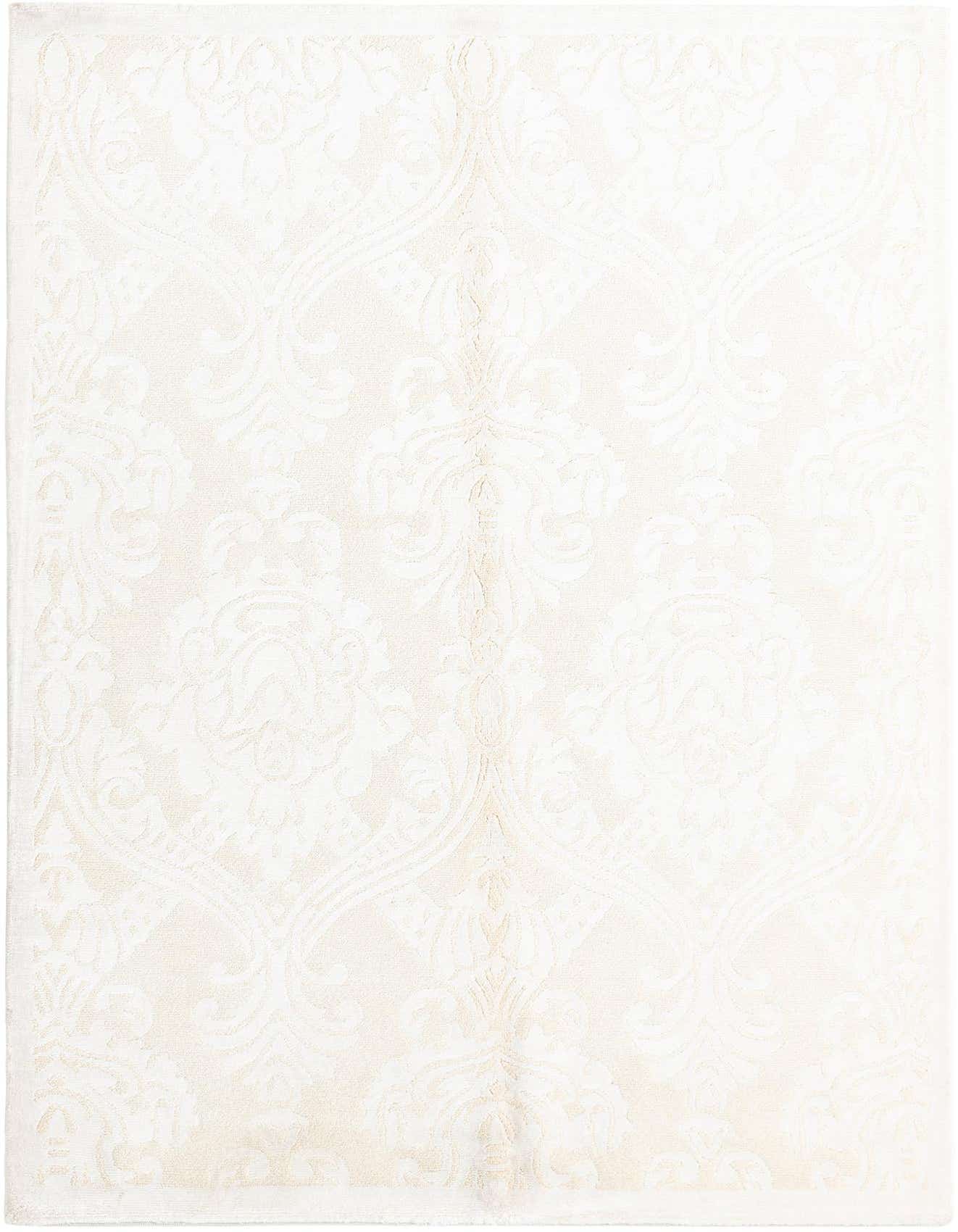 A rectangular 3x5 Darya rug in shades of brown and ivory, featuring a subtle modern Persian pattern.