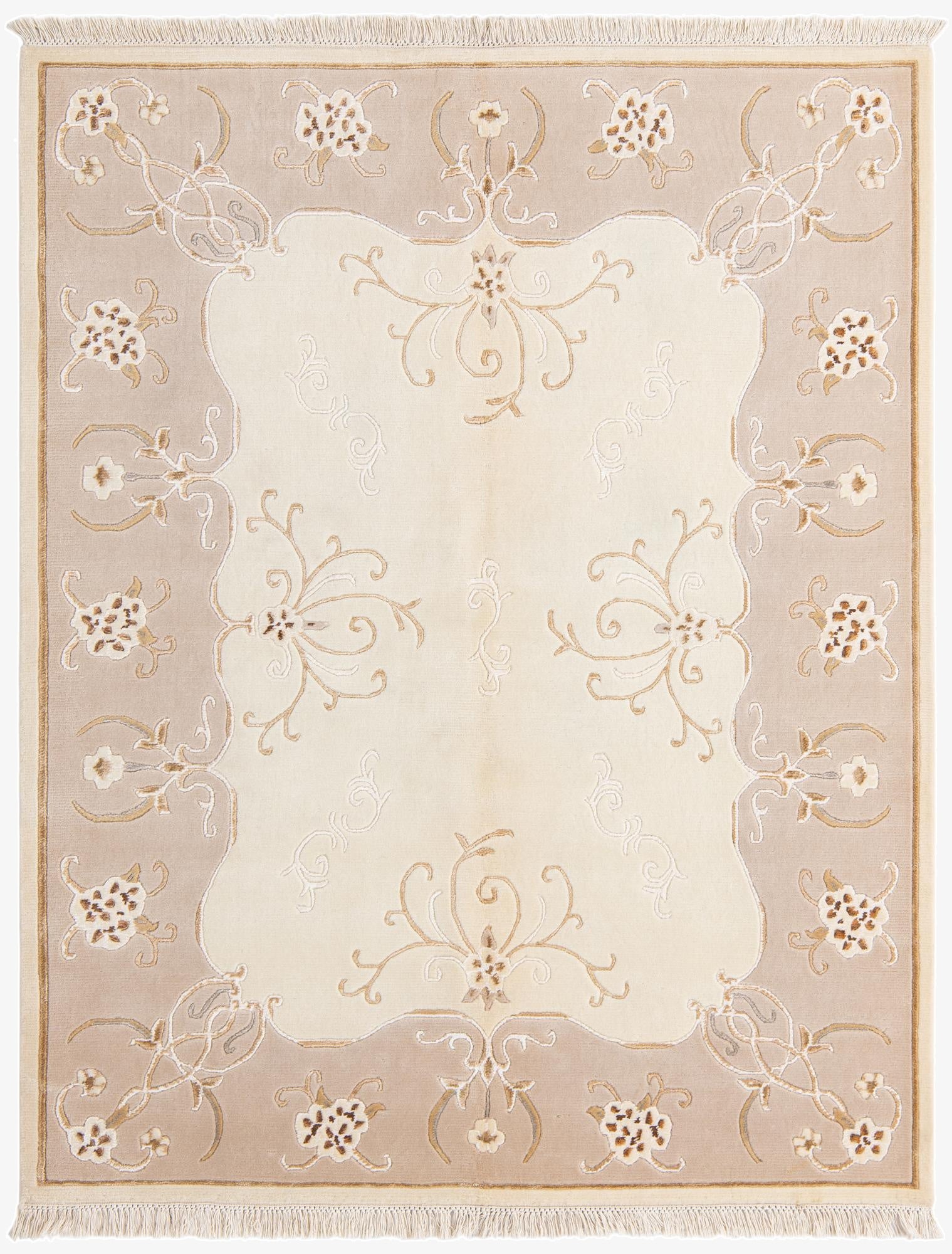  5' 1 x 6' 5  Hand Knotted Darya Wool Rug
