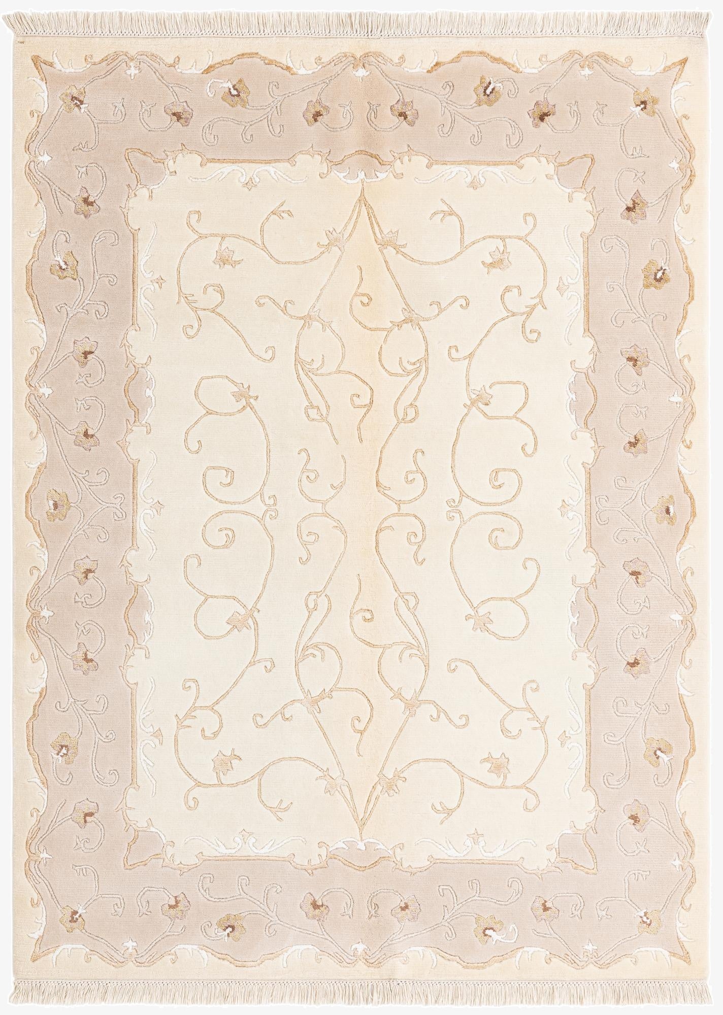 4' 11 x 6' 7  Hand Knotted Darya Wool Rug