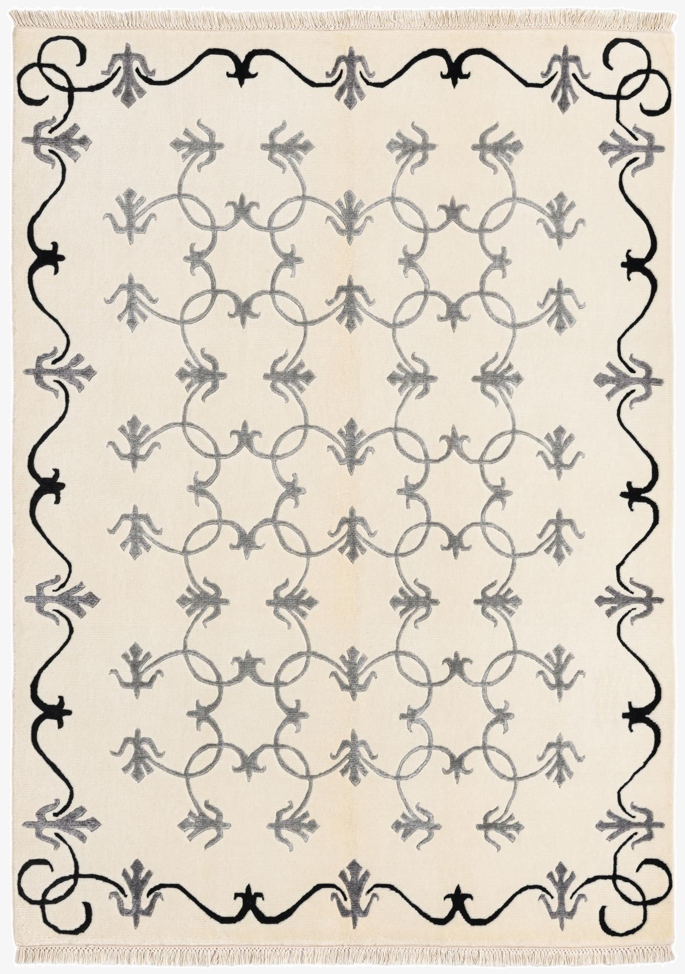  4' 8 x 6' 7  Hand Knotted Darya Wool Rug