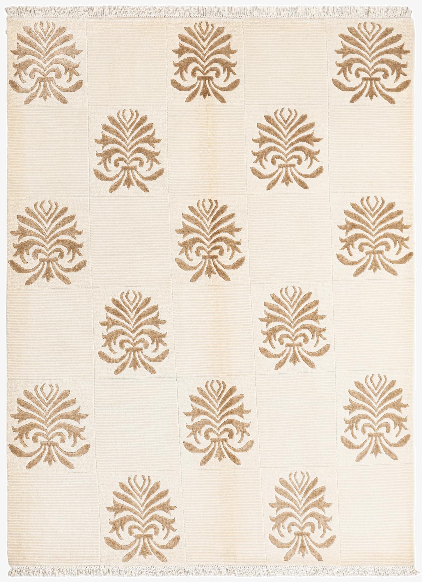  4' 11 x 6' 9  Hand Knotted Darya Wool Rug