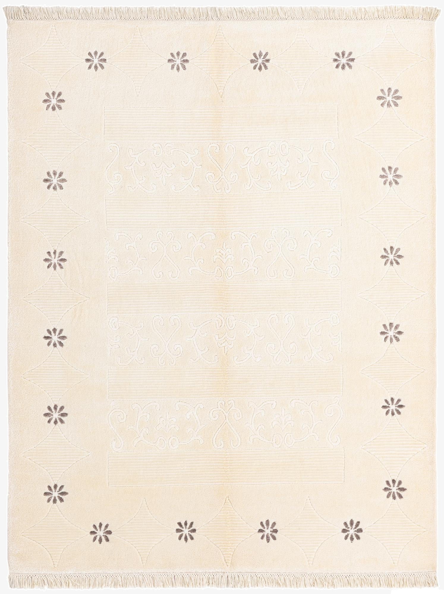  5' 1 x 6' 6  Hand Knotted Darya Wool Rug
