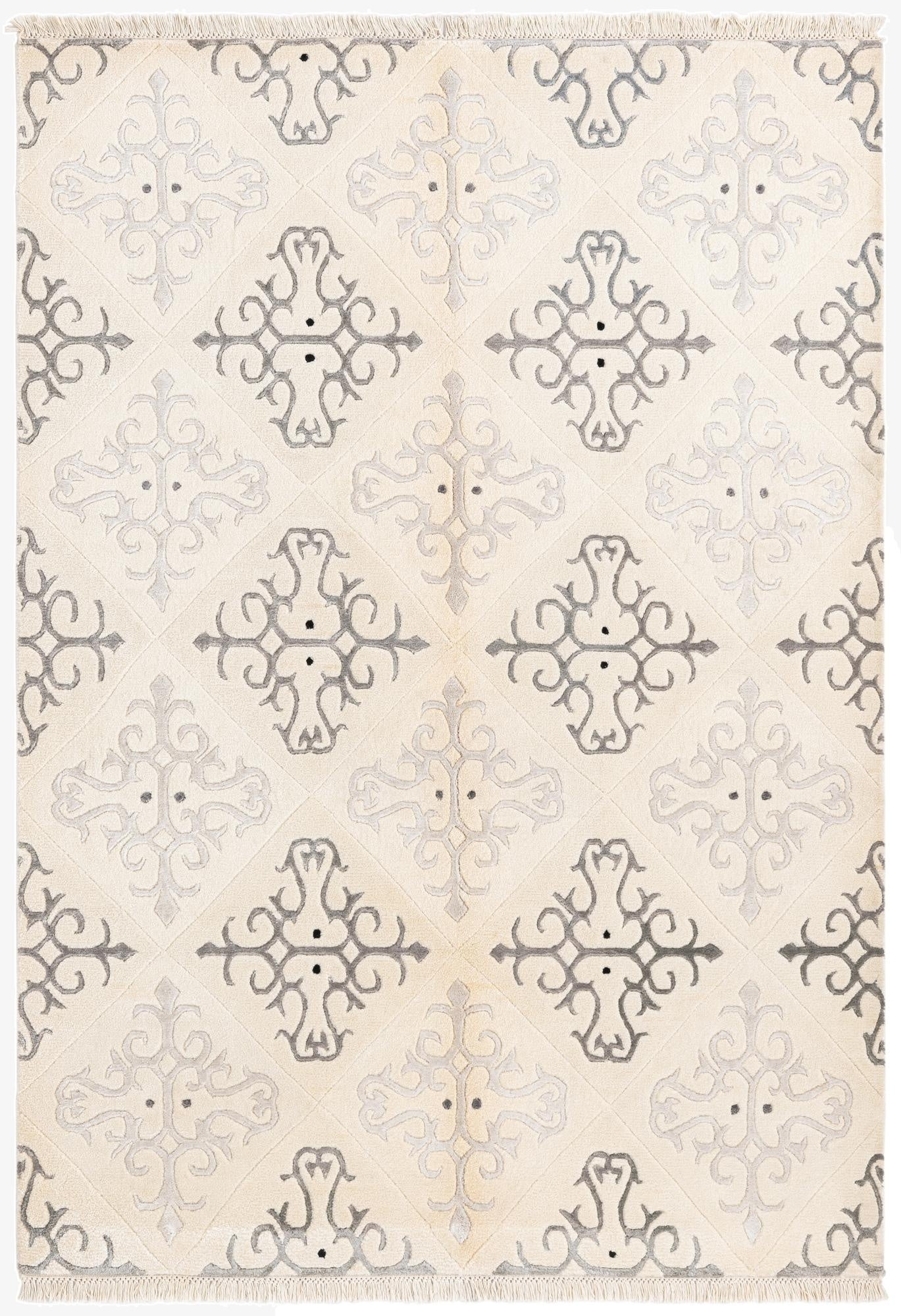  4' 7 x 6' 7  Hand Knotted Darya Wool Rug