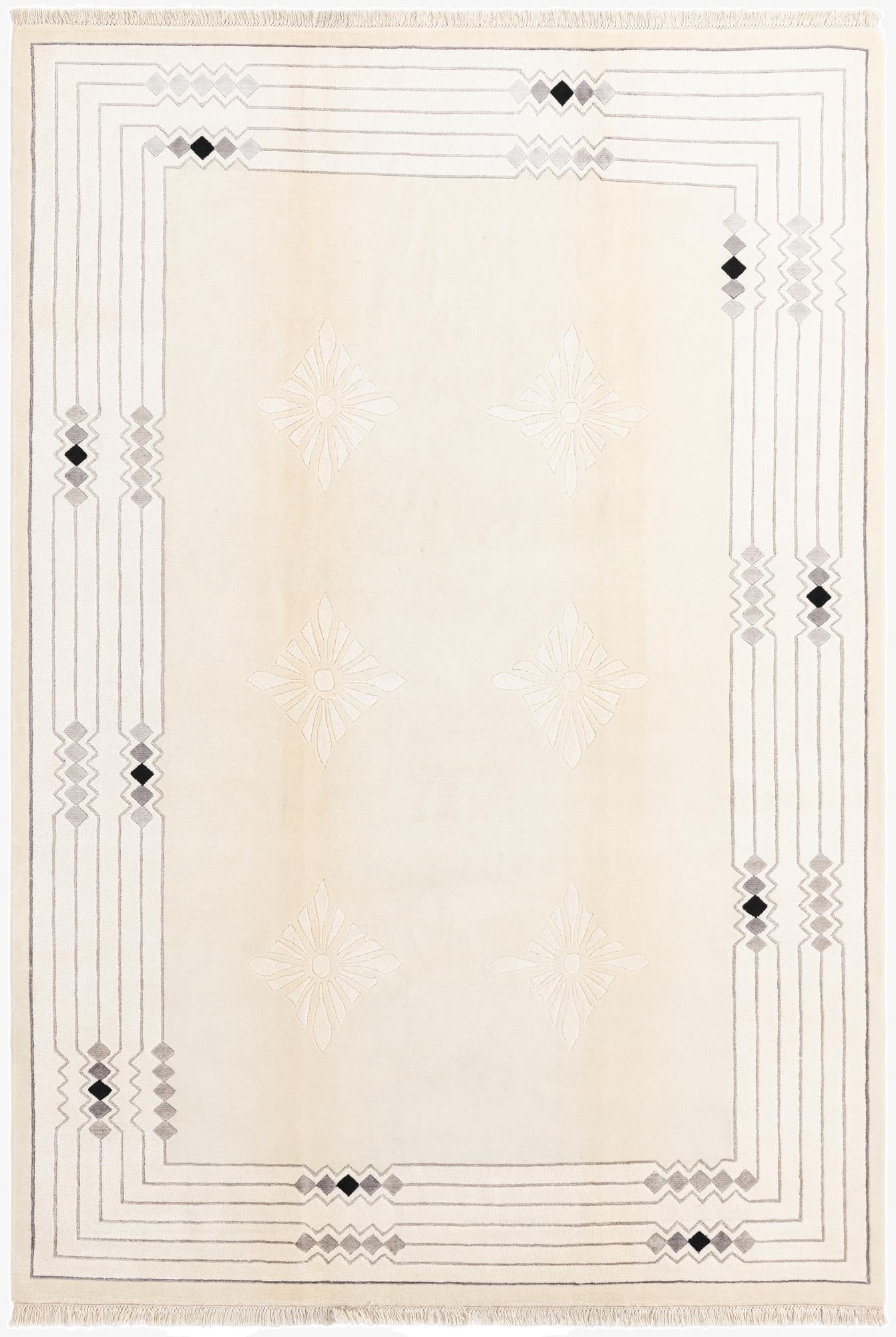  6' 9 x 9' 10  Hand Knotted Darya Wool Rug