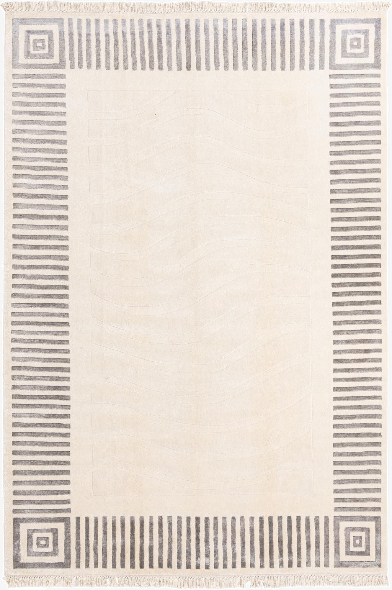 6' 7 x 9' 9  Hand Knotted Darya Wool Rug