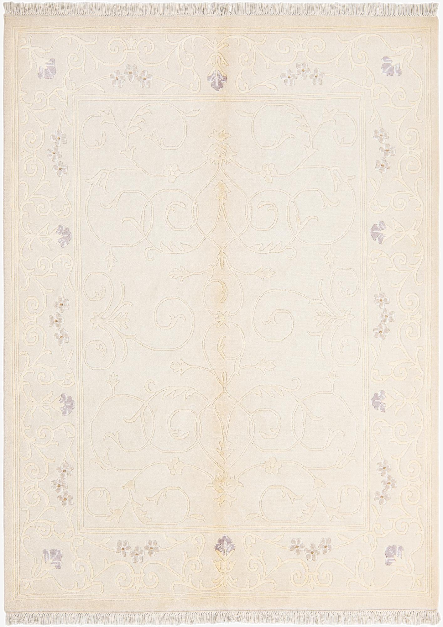  4' 11 x 6' 9  Hand Knotted Darya Wool Rug