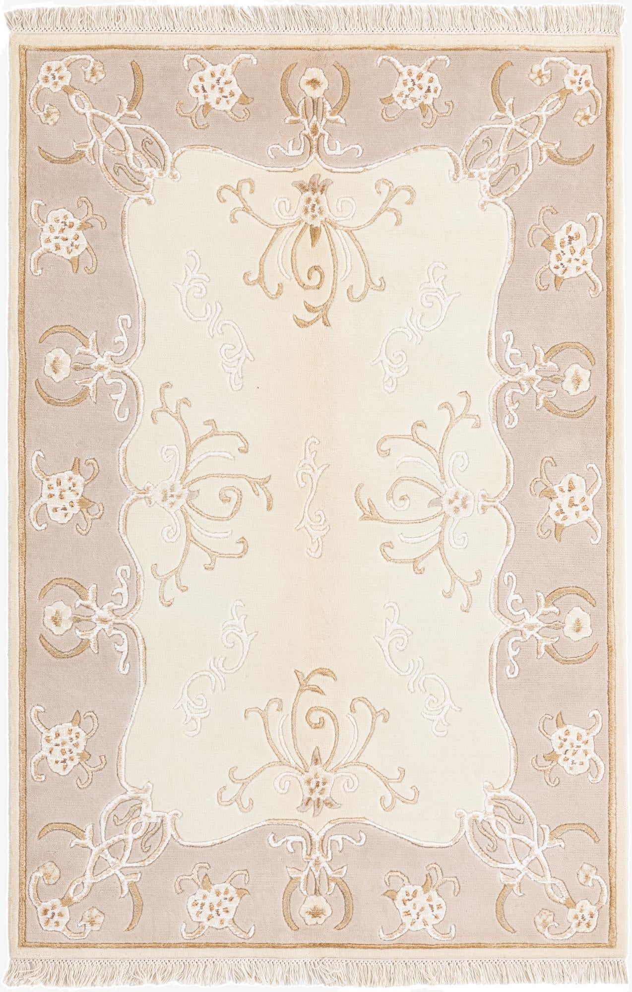  3' 11 x 5' 11  Hand Knotted Darya Wool Rug