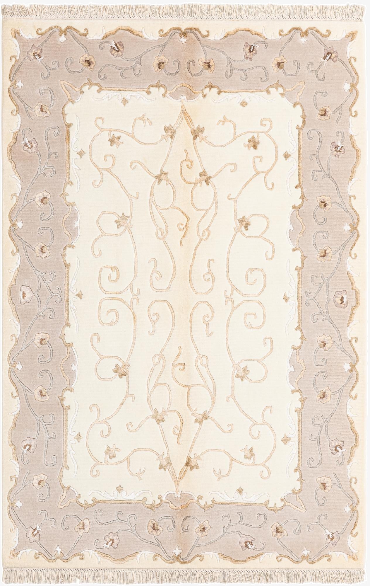  4' x 6' 1  Hand Knotted Darya Wool Rug