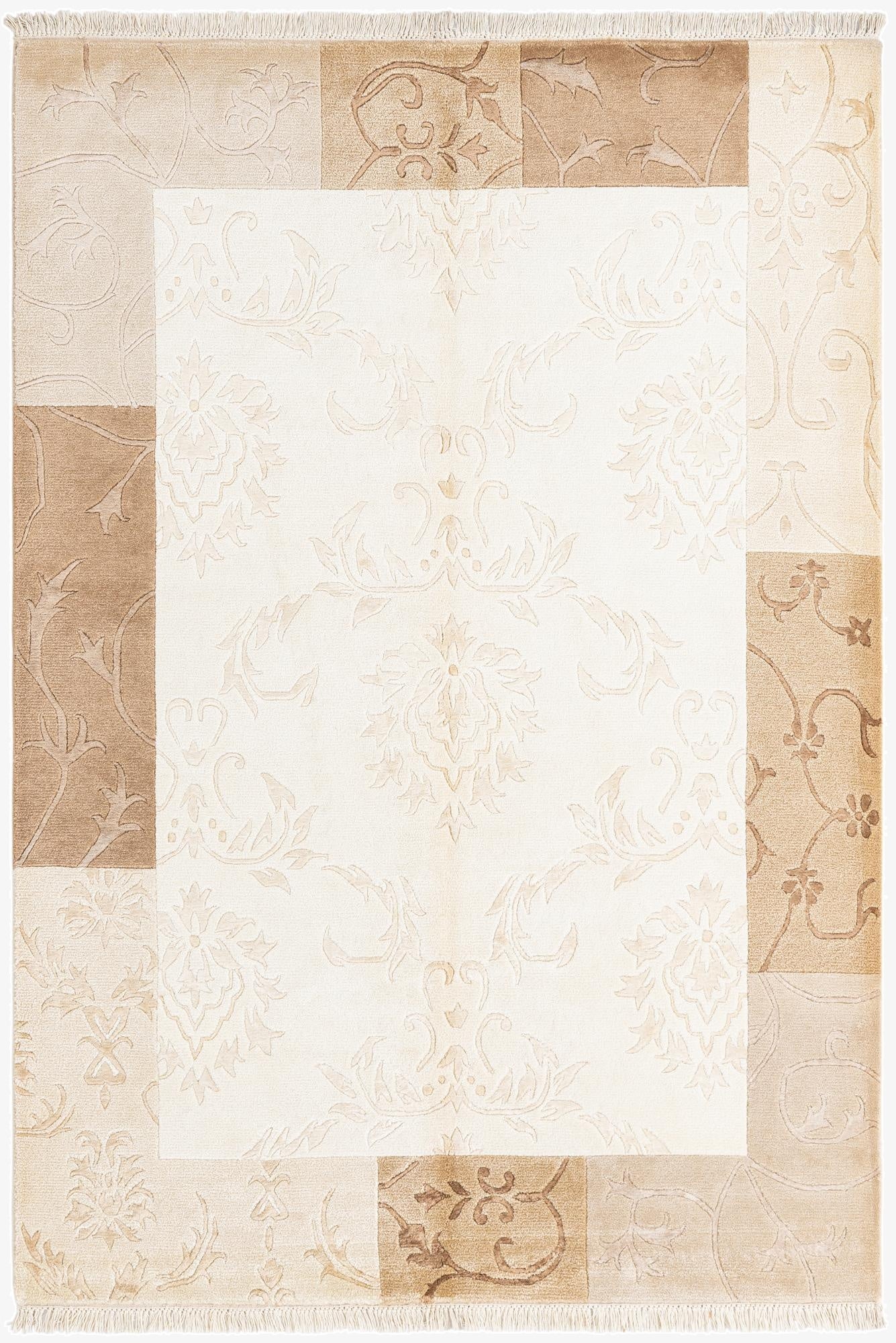  4' 8 x 6' 9  Hand Knotted Darya Wool Rug