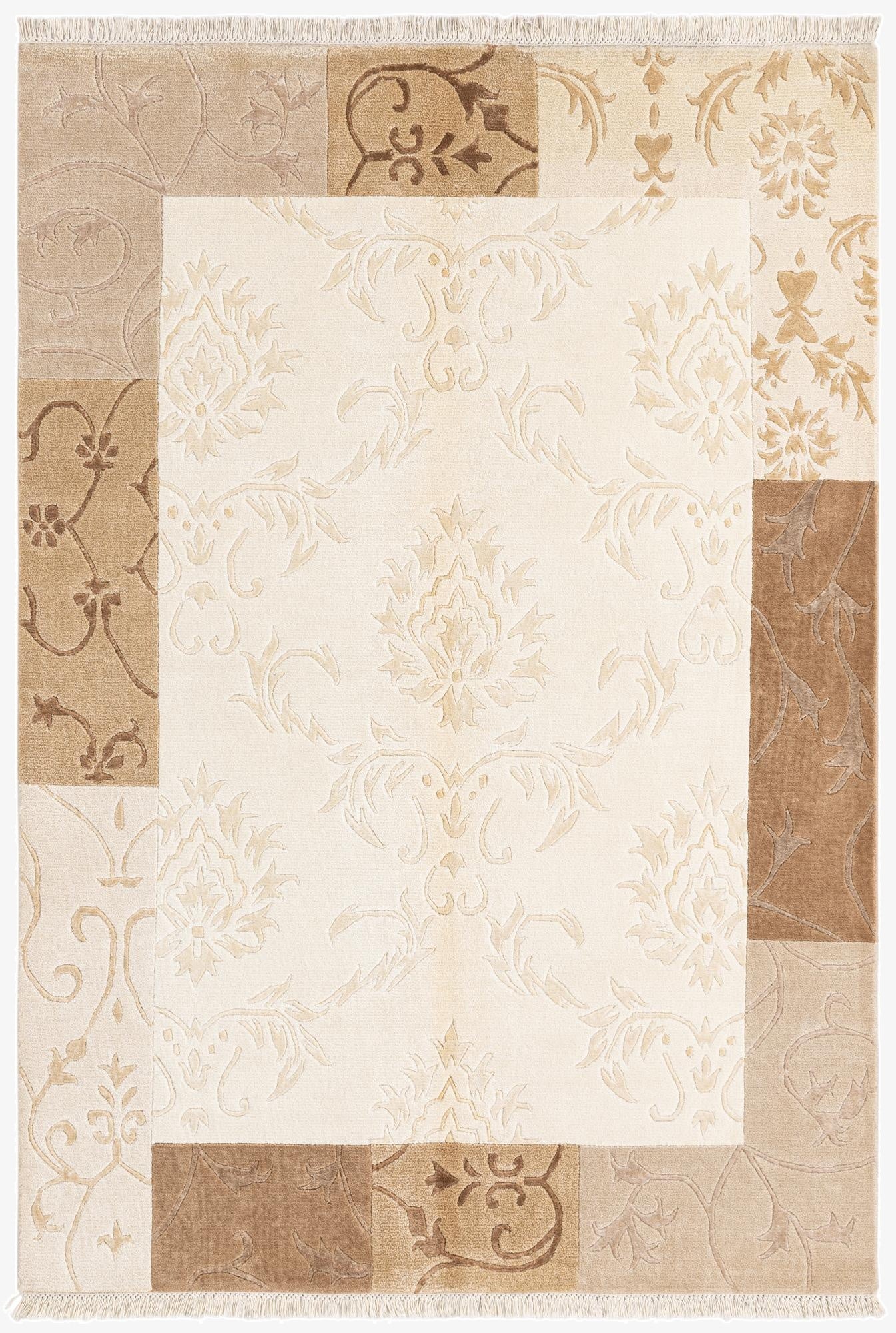  4' 7 x 6' 7  Hand Knotted Darya Wool Rug