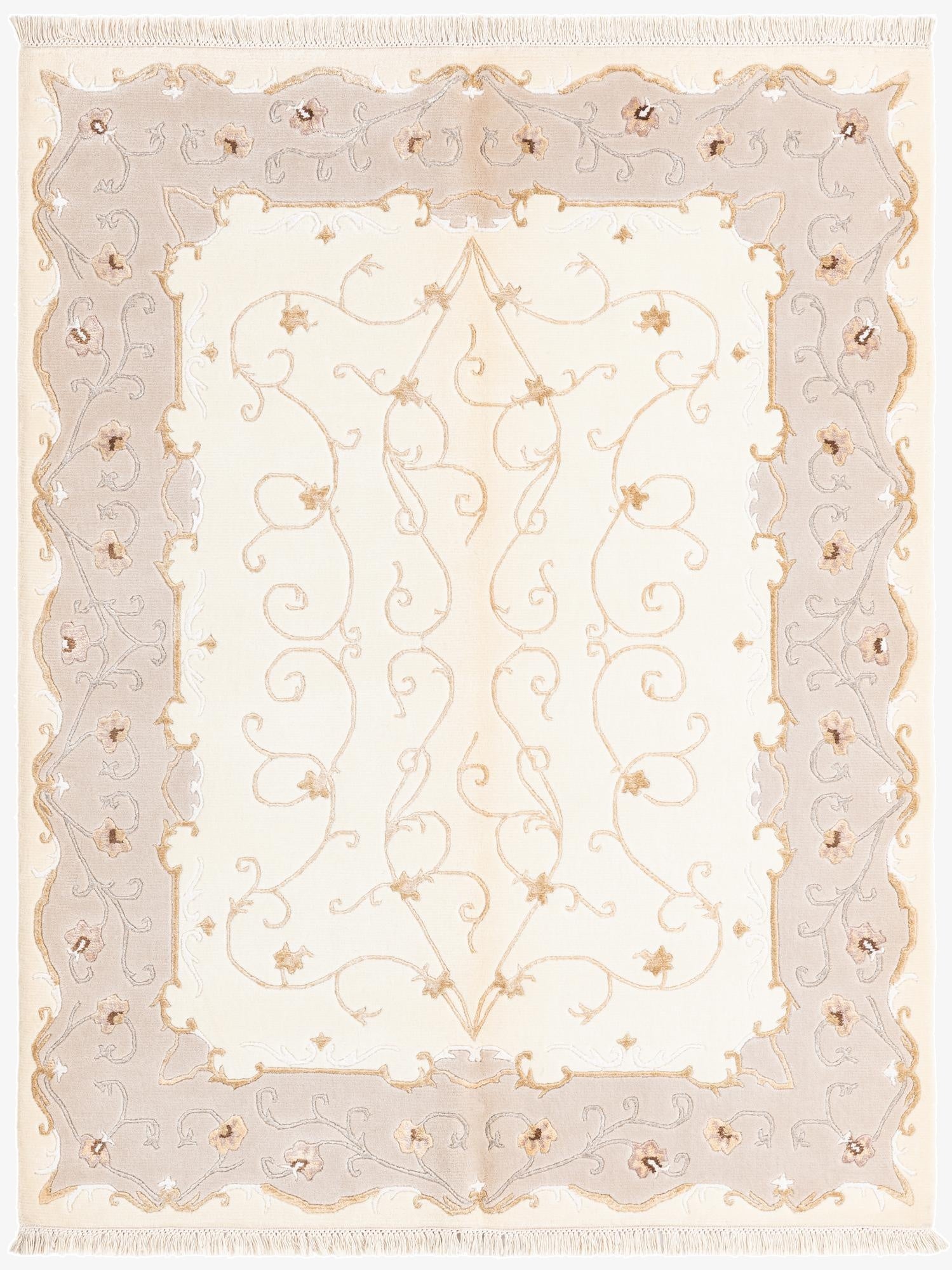  5' 1 x 6' 6  Hand Knotted Darya Wool Rug