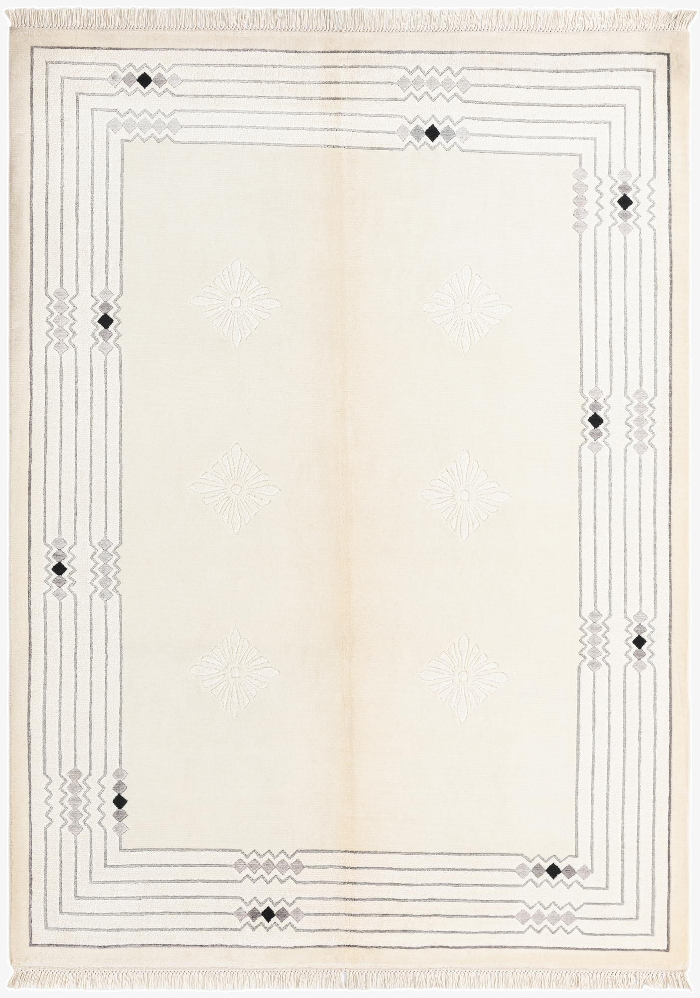  4' 10 x 6' 8  Hand Knotted Darya Wool Rug