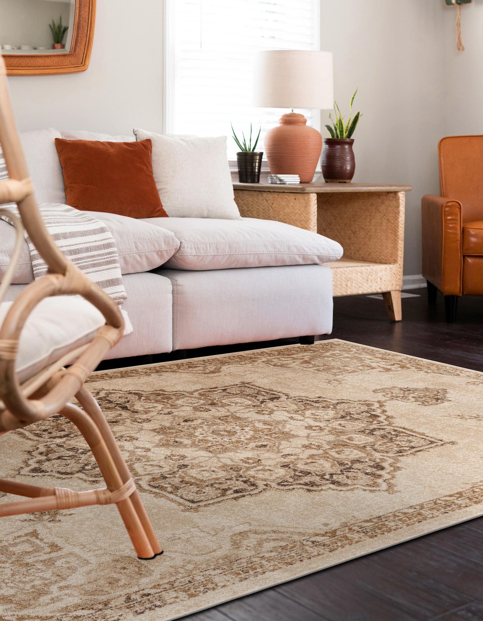 Beige 5' x 8' Eden Rug | Rugs.com