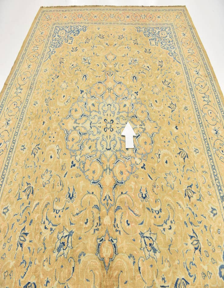 Detail image of  9' 9 x 13'  Hand Knotted Farahan Persian Wool Rug
