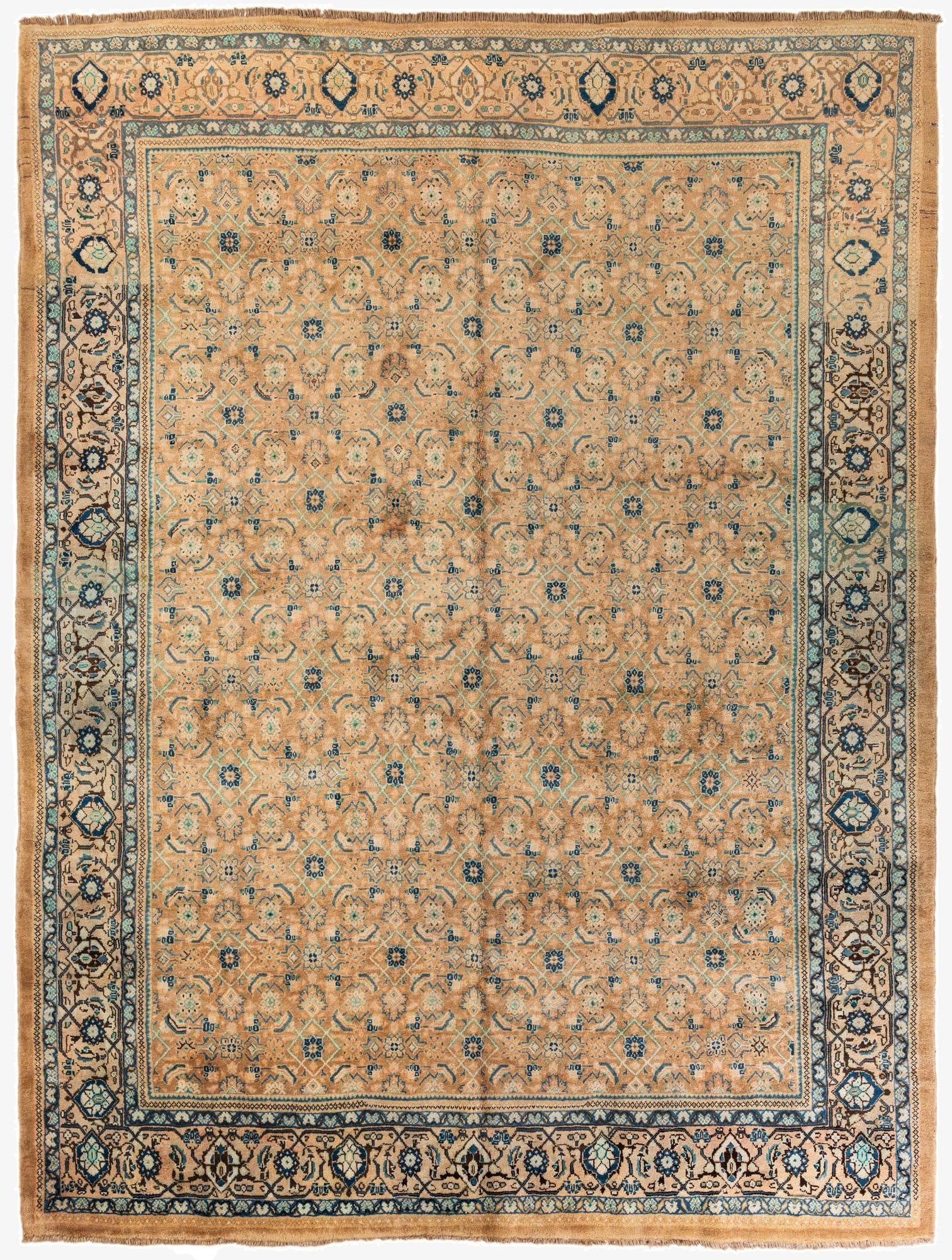  9' 7 x 12' 9  Hand Knotted Farahan Persian Wool Rug
