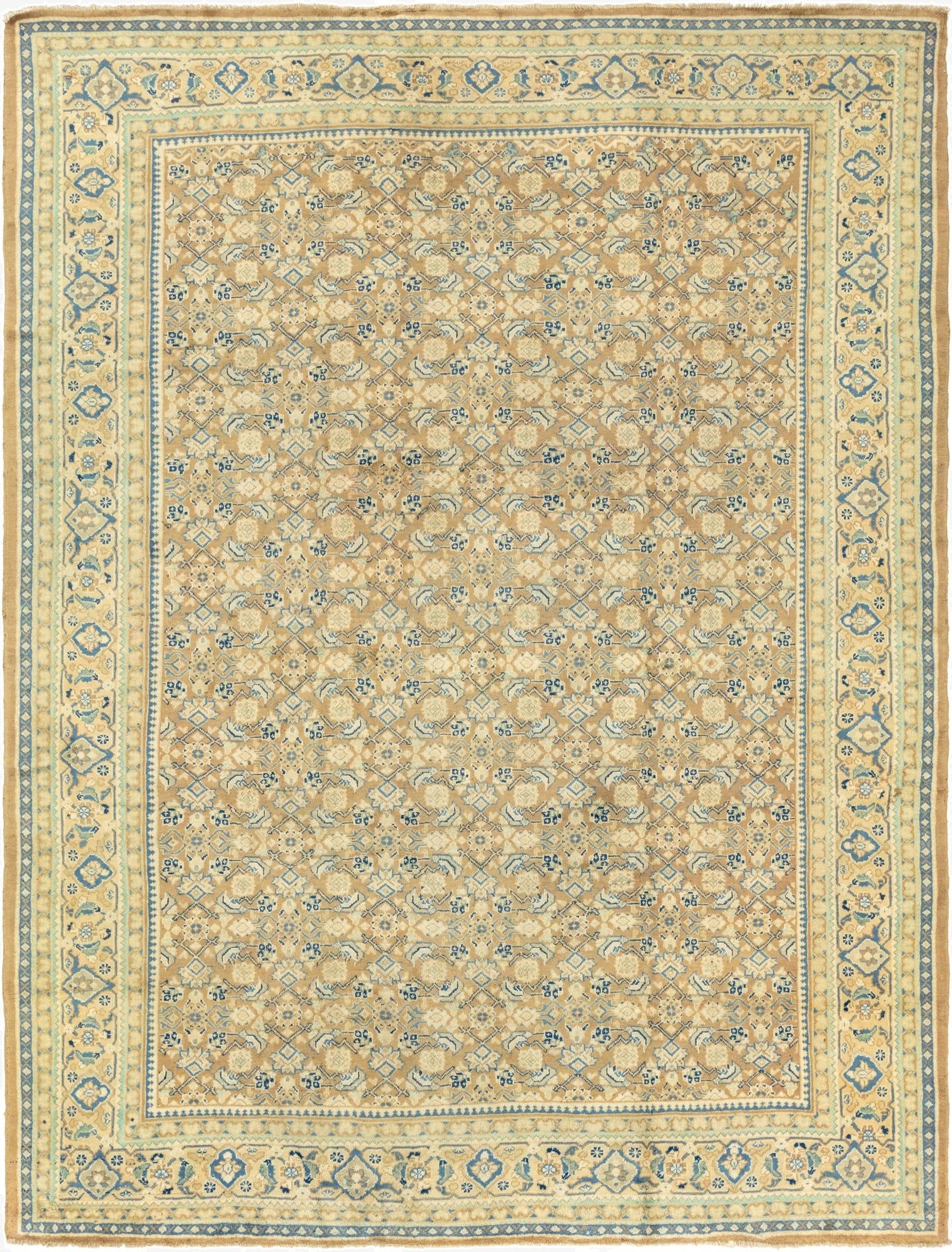  9' 9 x 12' 7  Hand Knotted Farahan Persian Wool Rug