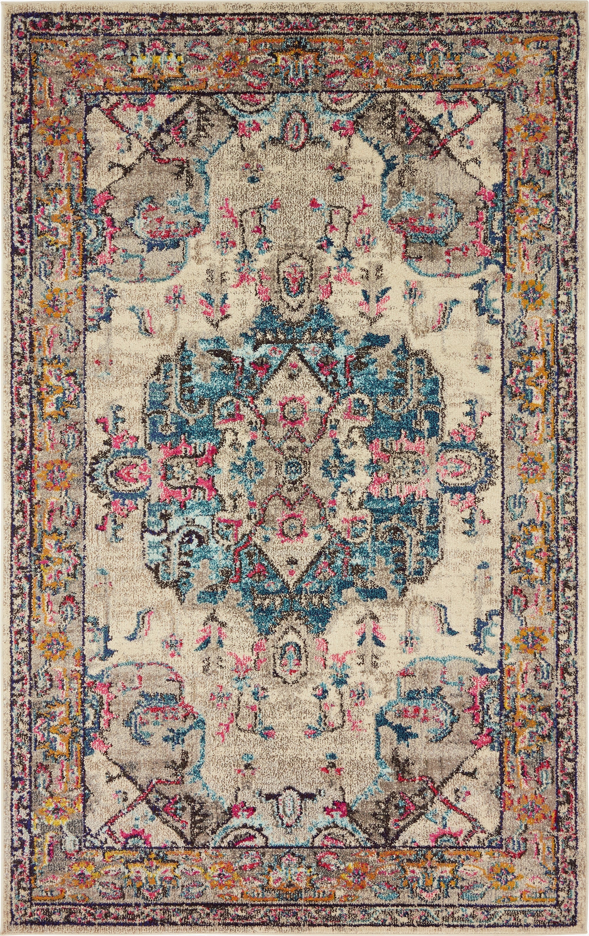  5' x 8'  Washable Fleur Rug