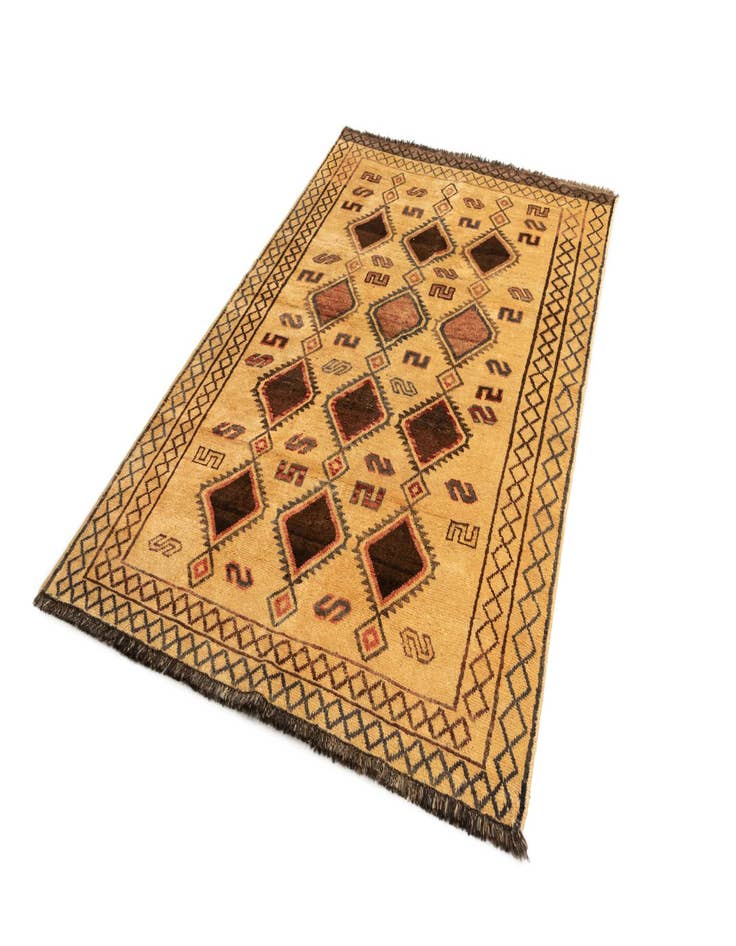 Detail image of  4' 10 x 8' 2 Gabbeh Wool Rug