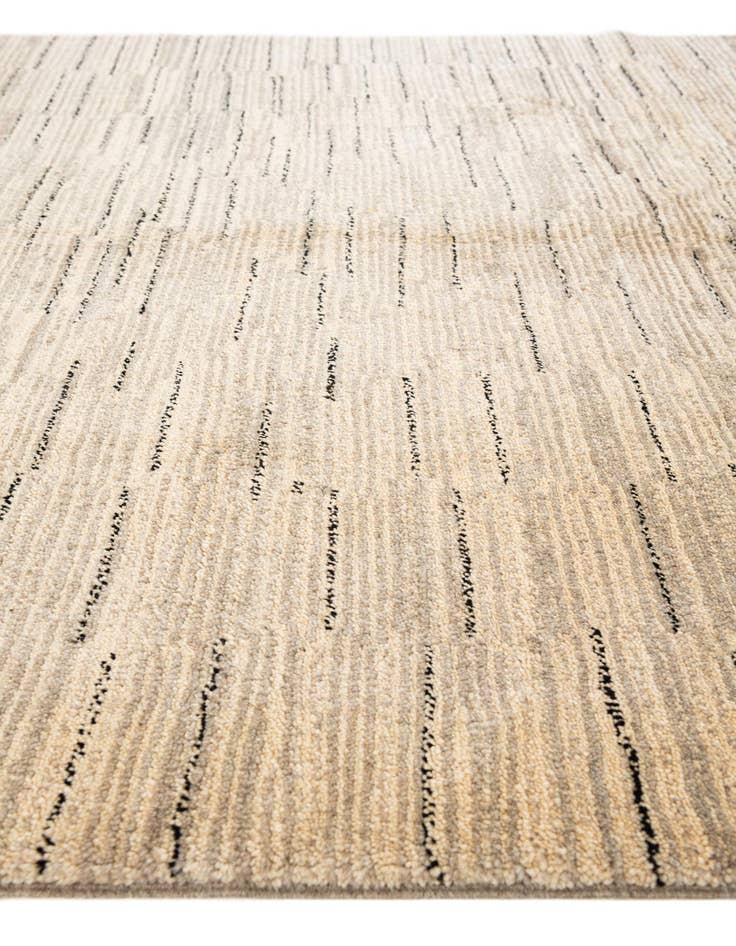 Detail image of  4' 10 x 6'  Hand Knotted Gabbeh Wool Rug