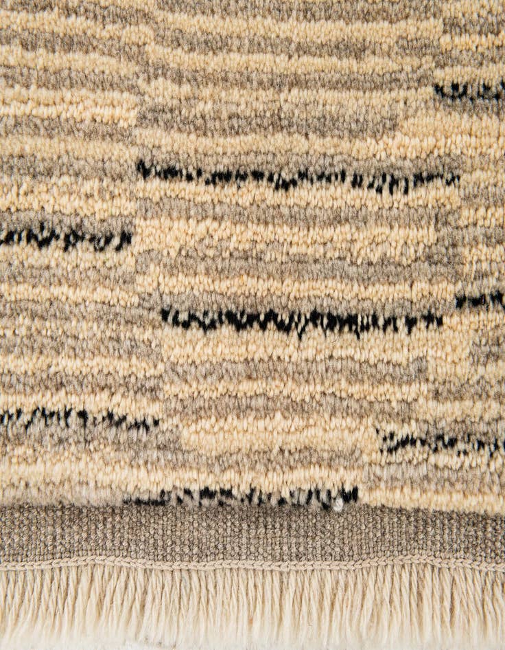 Detail image of  4' 10 x 6'  Hand Knotted Gabbeh Wool Rug