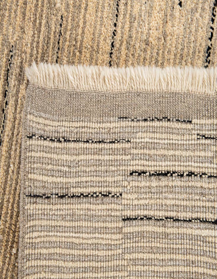 Detail image of  4' 10 x 6'  Hand Knotted Gabbeh Wool Rug