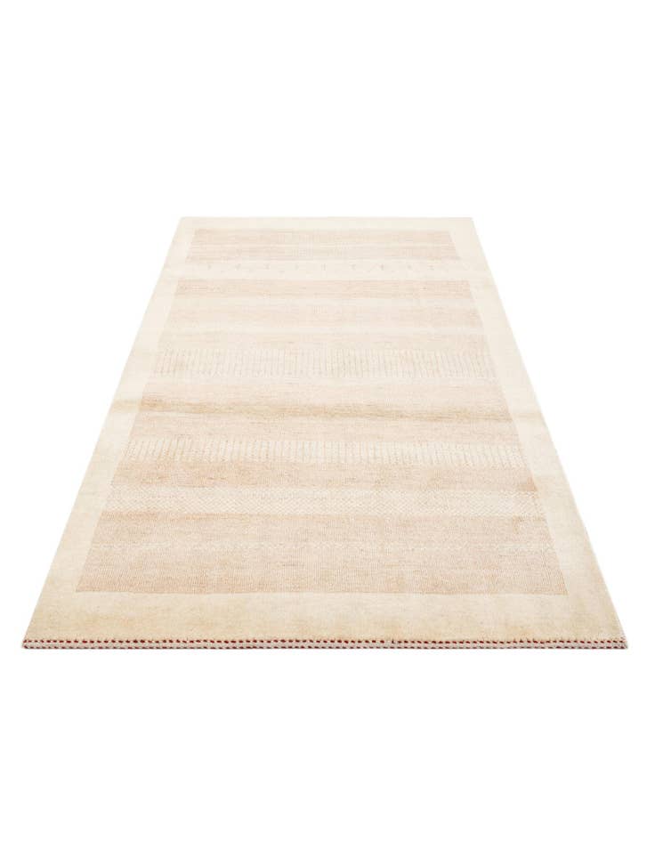 Detail image of  4' 1 x 6'  Hand Knotted Gabbeh Wool Rug