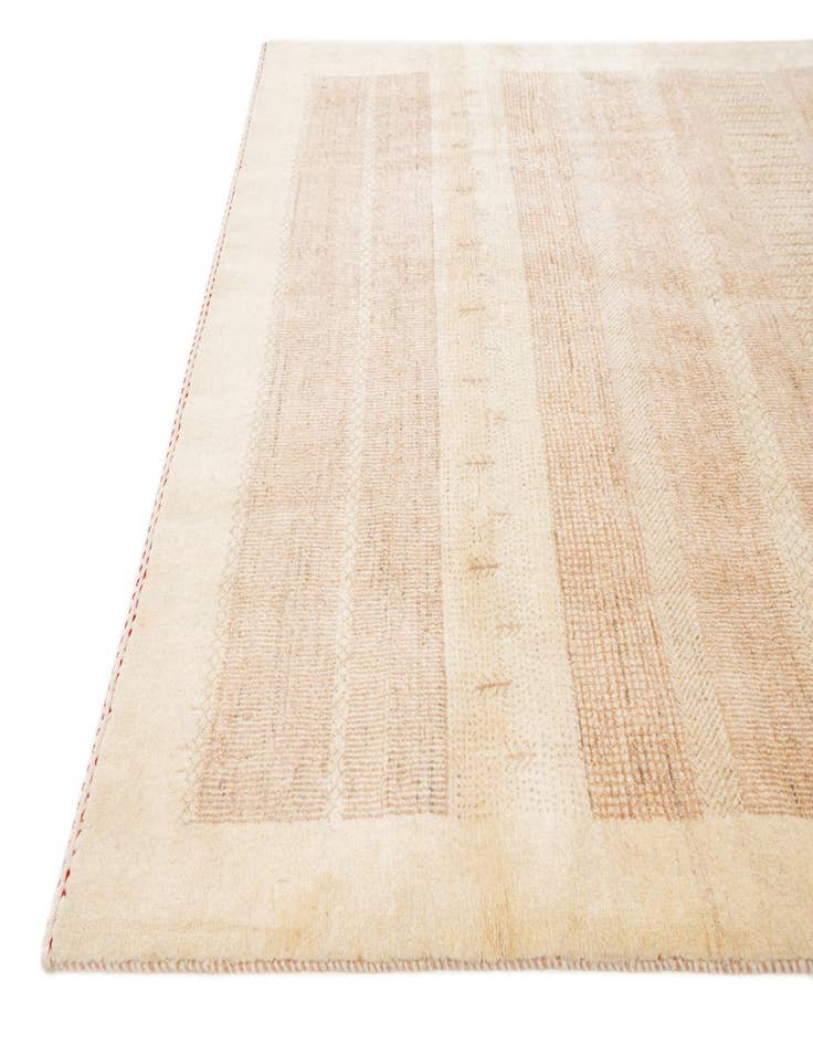 Detail image of  4' 1 x 6'  Hand Knotted Gabbeh Wool Rug