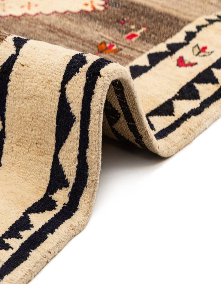 Detail image of  4' 3 x 7' 10 Gabbeh Rug
