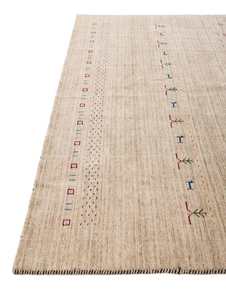 Detail image of  6' 6 x 9' 10  Hand Knotted Gabbeh Wool Rug