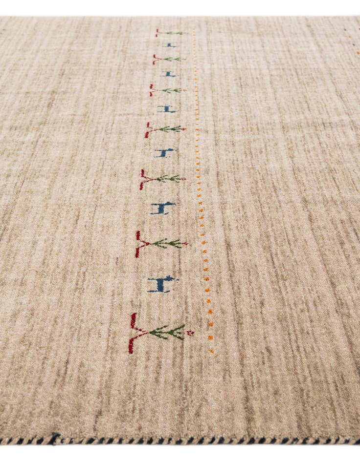 Detail image of  6' 6 x 9' 10  Hand Knotted Gabbeh Wool Rug