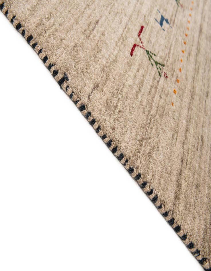 Detail image of  6' 6 x 9' 10  Hand Knotted Gabbeh Wool Rug
