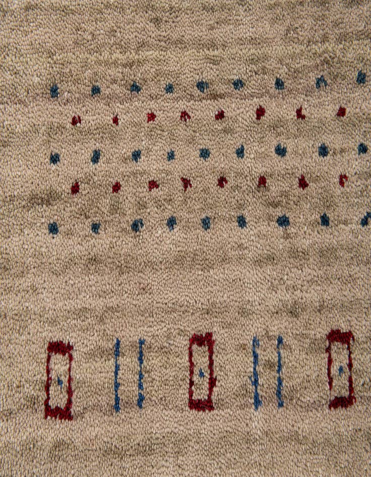 Detail image of  6' 6 x 9' 10  Hand Knotted Gabbeh Wool Rug