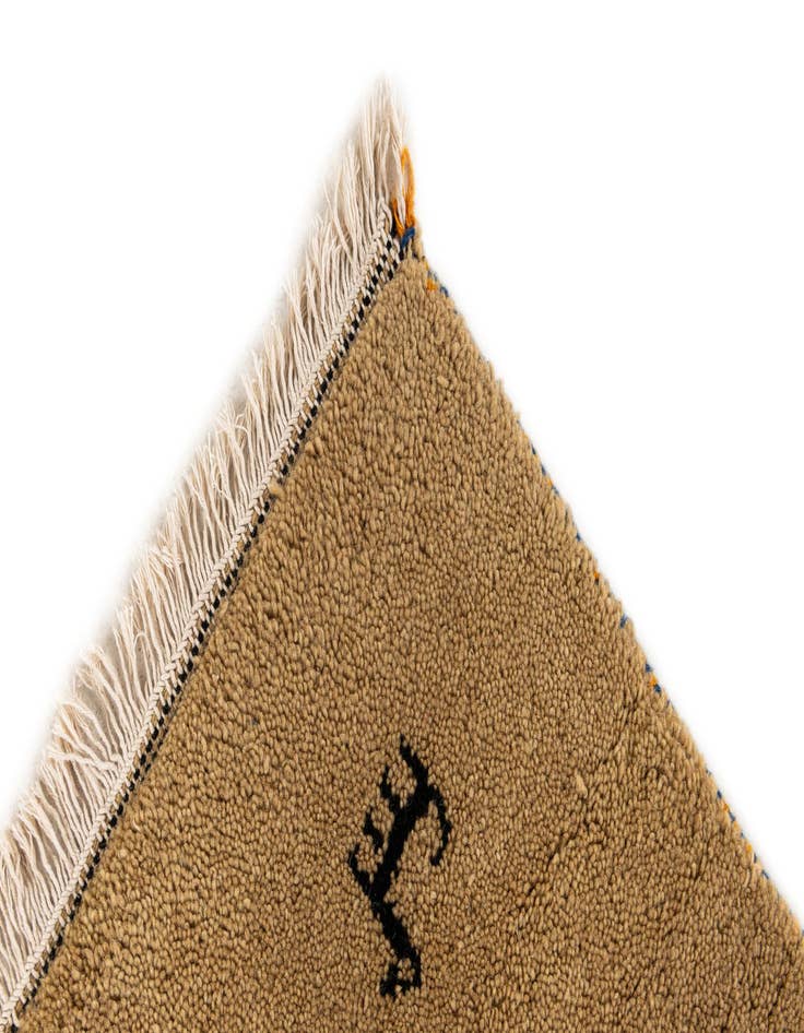 Detail image of  4' 3 x 6' 3  Hand Knotted Gabbeh Wool Rug