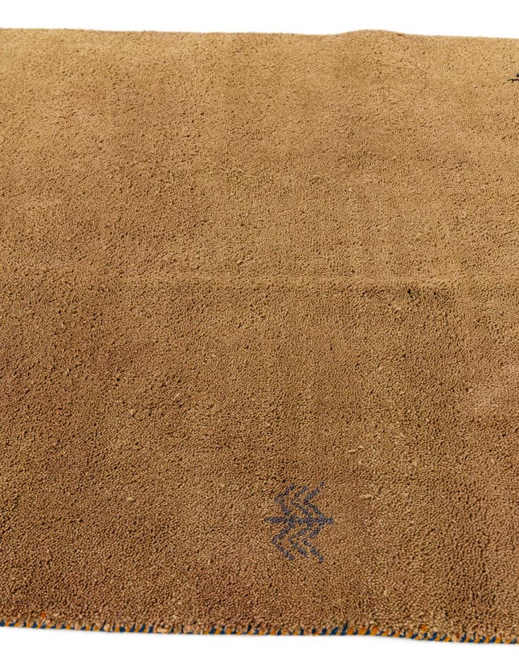 Detail image of  4' 3 x 6' 3  Hand Knotted Gabbeh Wool Rug