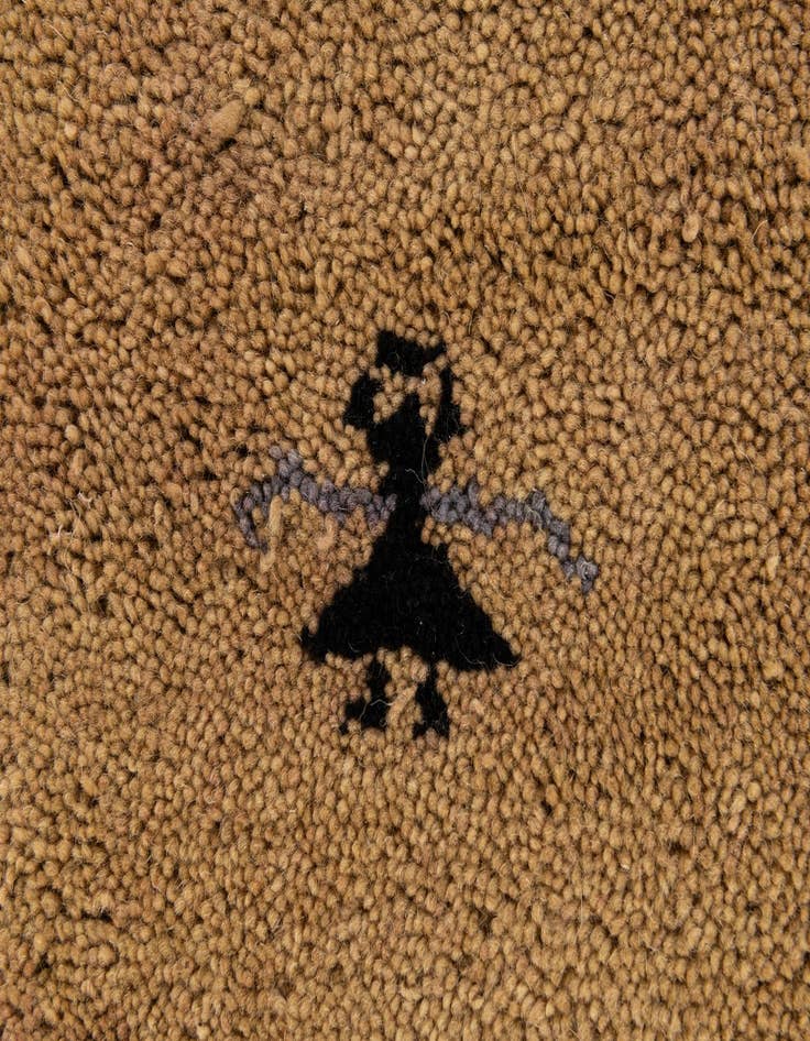 Detail image of  4' 3 x 6' 3  Hand Knotted Gabbeh Wool Rug