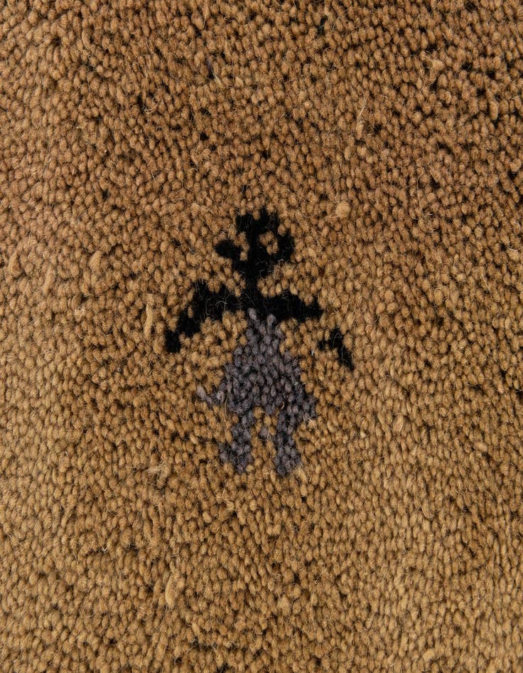 Detail image of  4' 3 x 6' 3  Hand Knotted Gabbeh Wool Rug