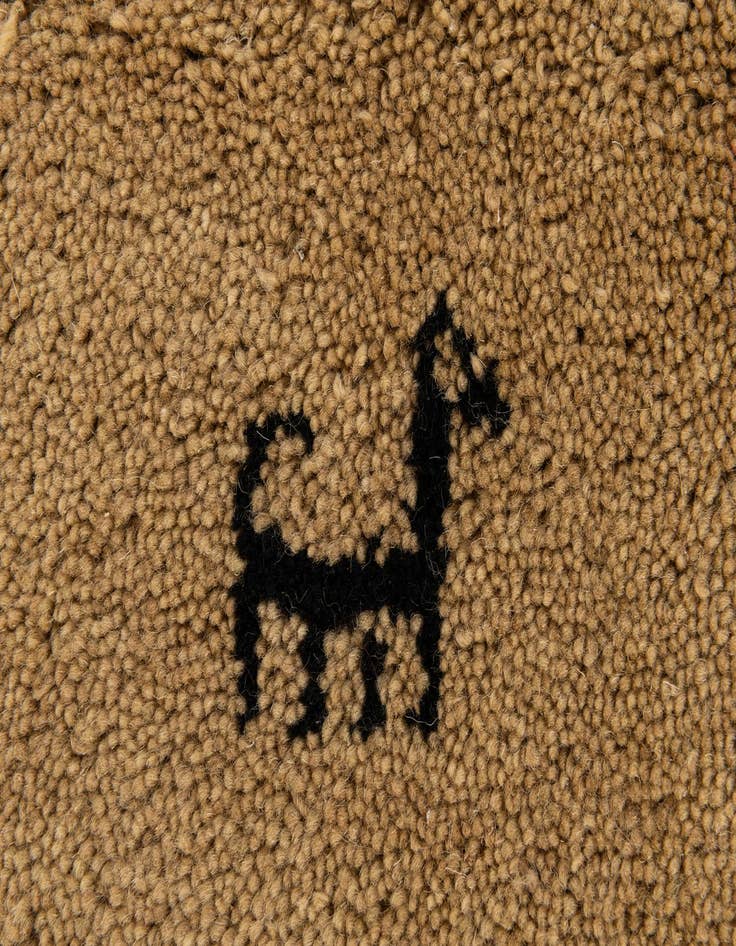 Detail image of  4' 3 x 6' 3  Hand Knotted Gabbeh Wool Rug