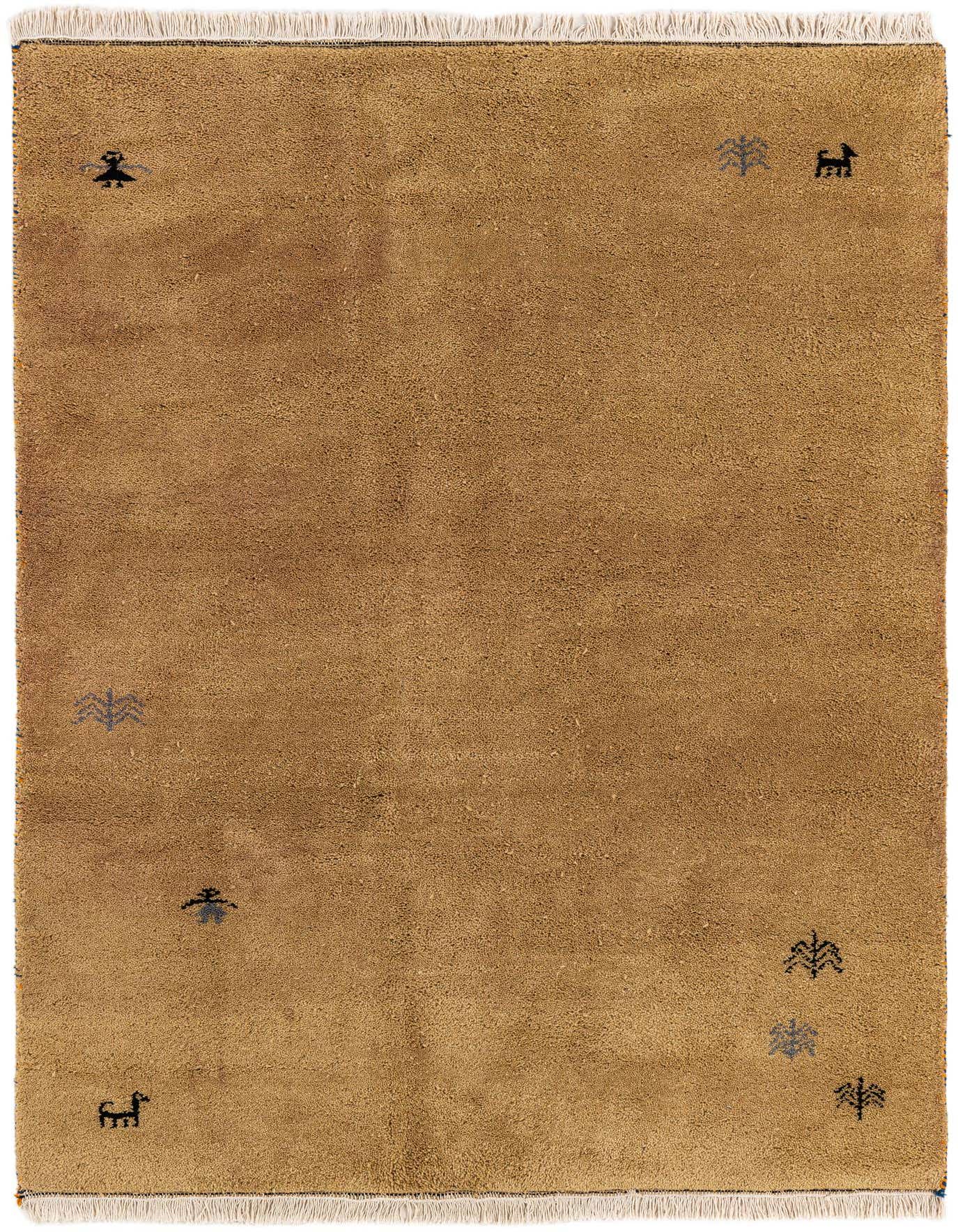 Primary image  4' 3 x 6' 3  Hand Knotted Gabbeh Wool Rug